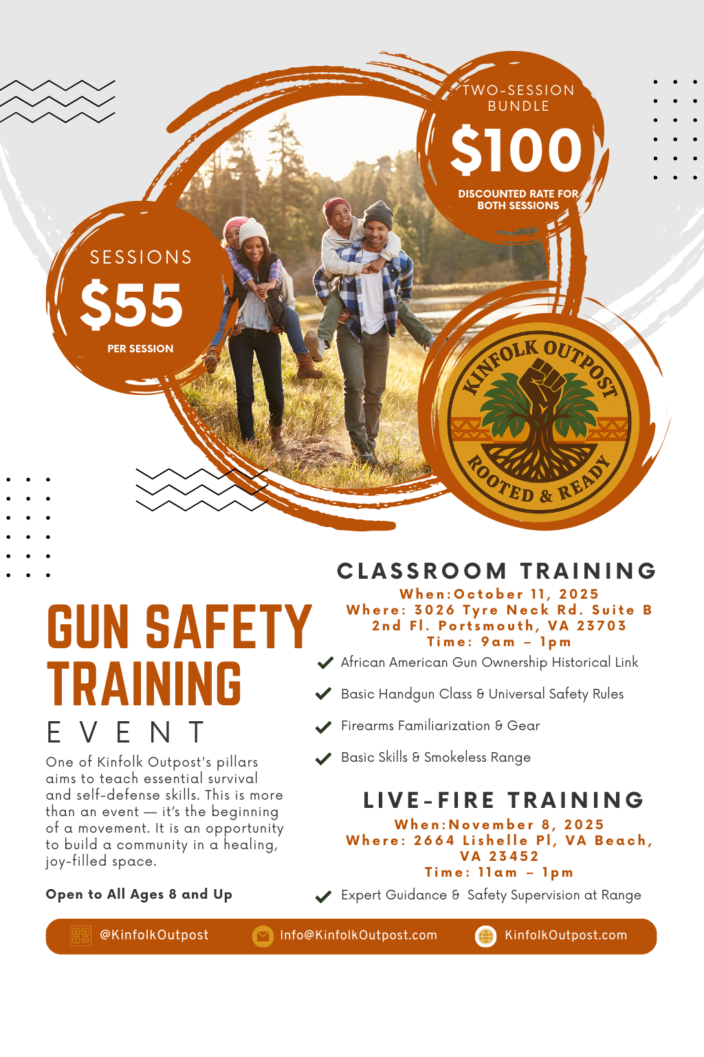 Kinfolk Outpot Gun Safety Event